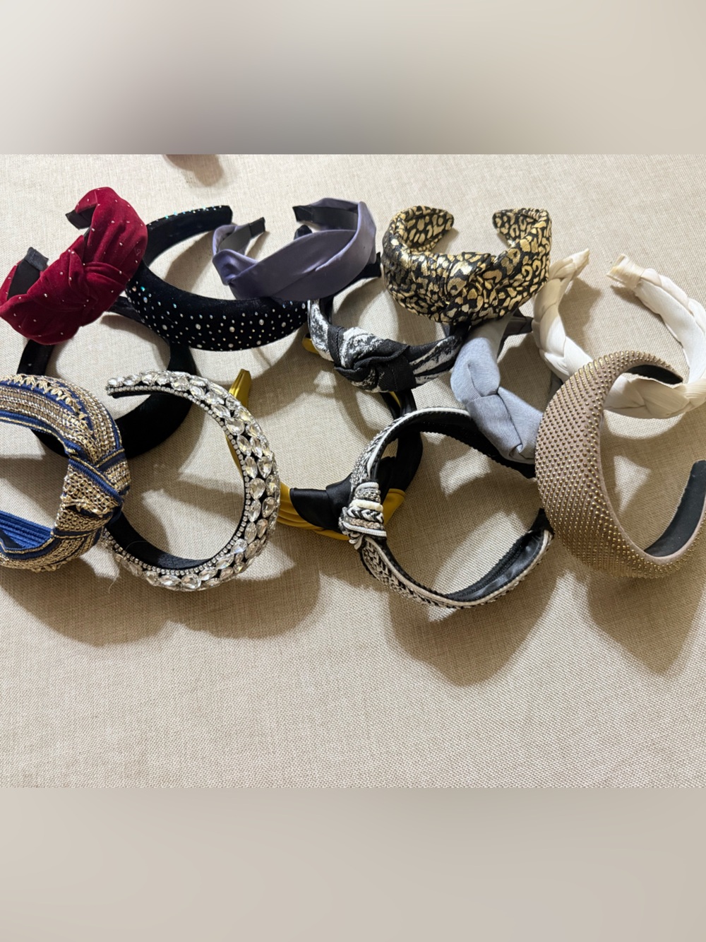 13 Assorted Women’s Knotted & Padded Headbands - Mixed Colors and styles